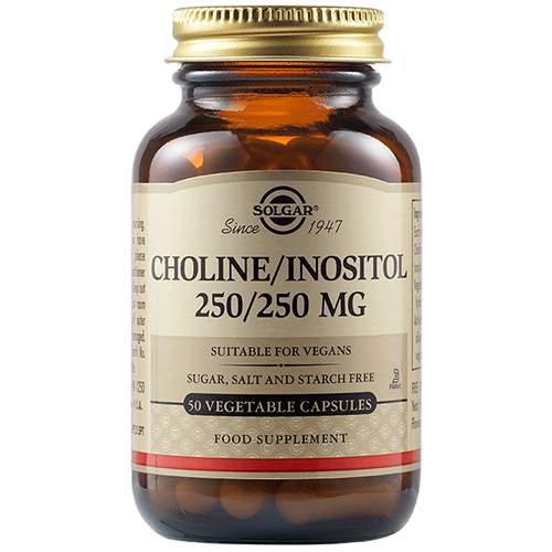 Solgar® | CHOLINE 250 MG / INOSITOL 250 MG VEGETABLE CAPSULES